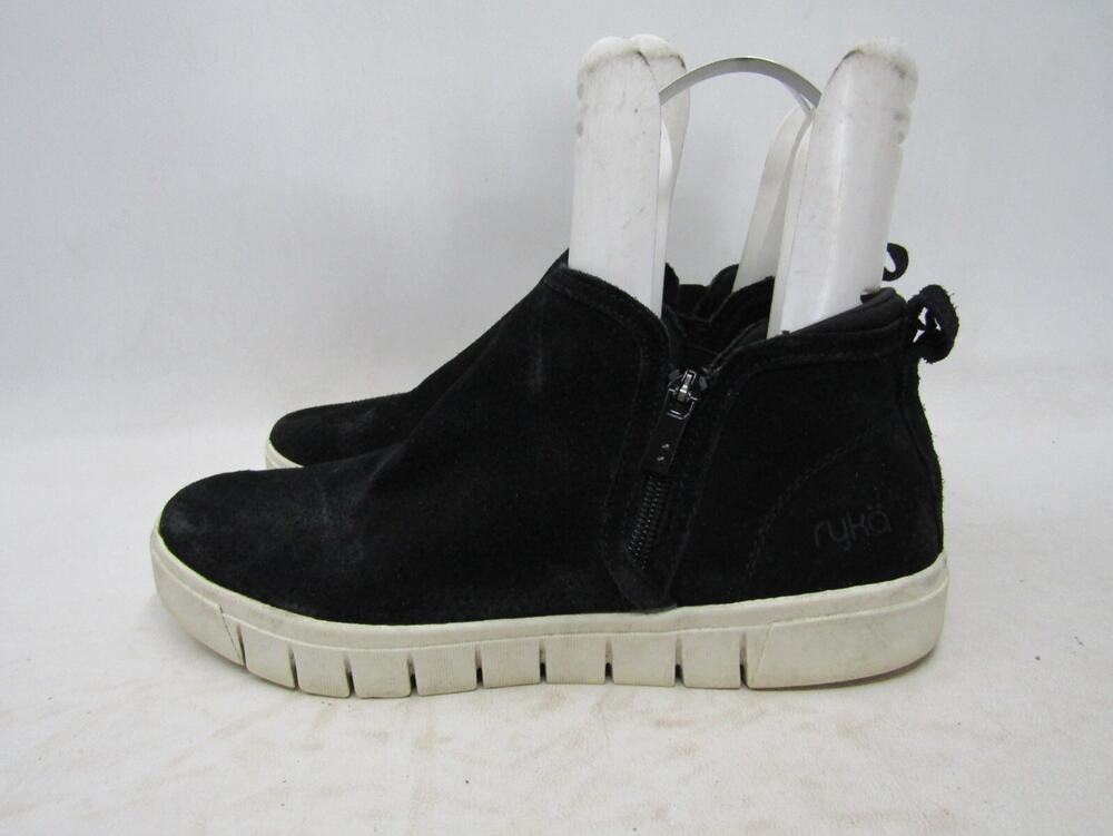 Ryka Womens Size 10 M Black Suede Ankle Fashion Boot Booties